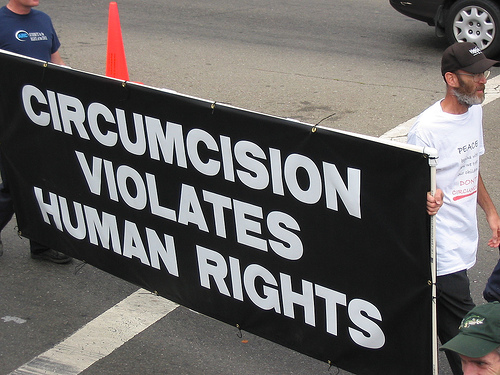 Infant circumcision violates human rights of the baby boy who has part of his sex organ cut off